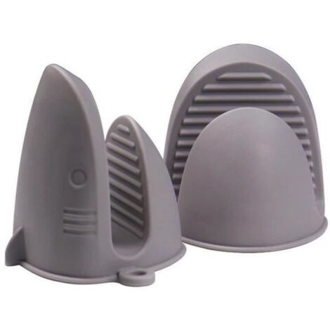 Gants de four en silicone résistants à la chaleur, antidérapants, imperméables, parfaits pour la cuisine, la pâtisserie (gris) (1/4)