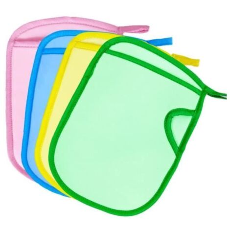 Gant de bain exfoliant - Non spécifié - Ensemble de 4 couleurs - Doux - Lavable - Double face (1/4)