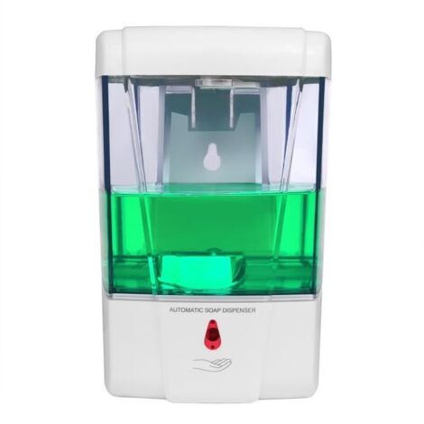 Distributeur Automatique Savon Liquide Gel Mural Salle de 600ml Distributeur de savon à capteur IR (1/4)