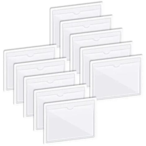 Autocollant Pare BriseLot de 10 Vignette Assurance Auto Transparent-Pochette Adhesive Pare Brise pour Carte handicapé (1/4)