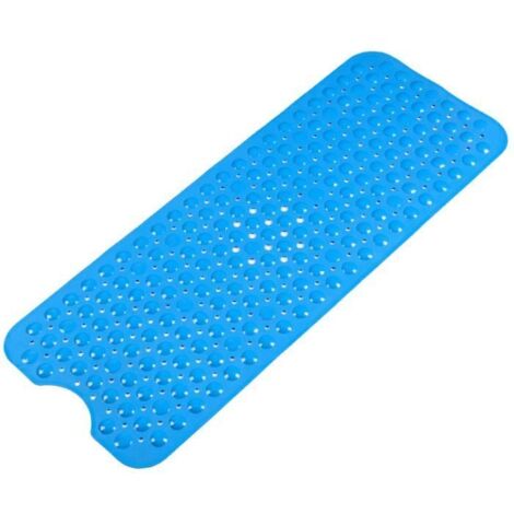 Tapis de Baignoire Antidérapant - 100 x 40 cm - Ventouses - Antibactérien - Lavable en Machine (1/4)