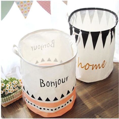 Lot de 2 paniers à linge - Pliable - 40 x 50 cm (1/4)