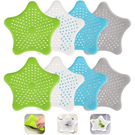 Filtre Évier en Silicone - 8PCS - Protection de Vidange - Ventouse - 15CM (1/4)