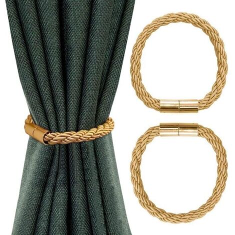 Embrasses de Rideaux - Boucle Clip Magnétique - 58cm - Polyester - 2pcs (1/4)