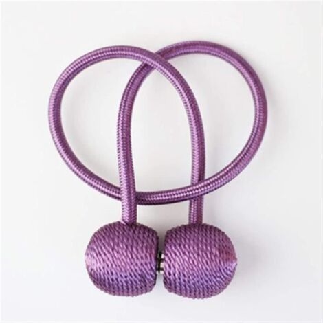 Embrasse Rideaux - Magnétique - Polyester - 49cm - Violet (1/4)