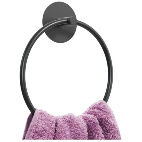 Porte-Serviettes - Acier Inoxydable - Mural Adhésif - Installation Facile - Design Pivotant 180° - Contemporain (1/4)