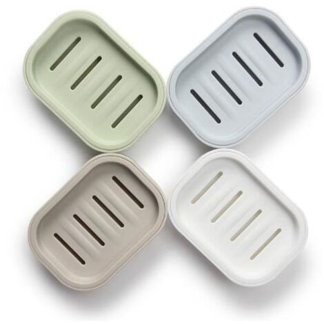 Porte-Savon - Maison - 4pcs - Conception à fentes - Multi-couleurs - Matériau PP (1/4)
