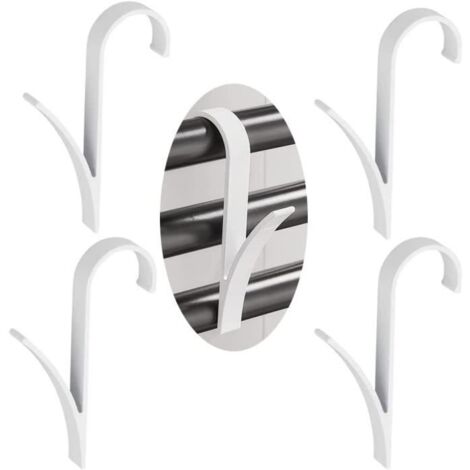 4 Pièces Crochets Pour Serviette, Crochet Radiateur, Porte-Serviettes Pour Salle De Bain, Peignoirs De Radiateur Rond (1/4)