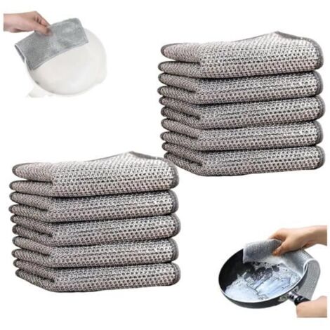 Torchons - Fil Métallique - Anti-Rayures - Multifonctionnels - 10 pcs (1/4)