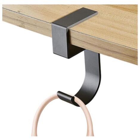 Crochet de table pour sac à main - Pinces pour support de casque - Support de sac à dos - Alliage d'aluminium (1/4)