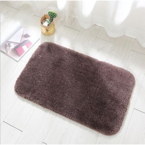 Tapis de sol épais à haute peluche tapis de sol simple cuisine toilettes tapis de porte salle de bain tapis antidérapant tapis absor (1/4)