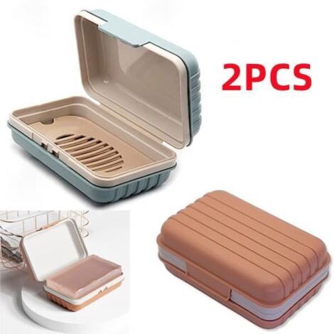 Boite à Savon - 2PCS - Plastique - Portable - Couvercle inclus (1/4)