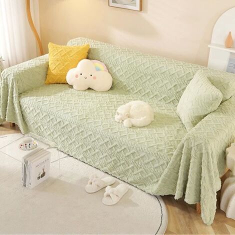 Housse de Canapé - Doux et - 180 x 260 cm - Vert - Rectangulaire - Lavable (1/4)