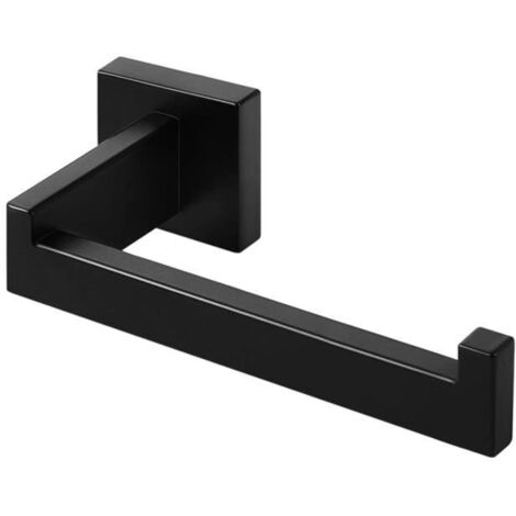 Porte Rouleau Papier Toilette - Acier Inoxydable - Noir - 9.5x5.5x17cm - Résistant à la Corrosion - Durable (1/4)