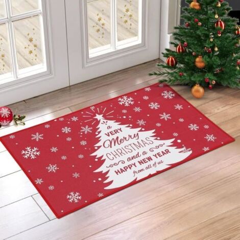 Tapis de Noël - MARQUE - 40 x 60 cm - Rouge - Rectangulaire - Synthétique (1/4)