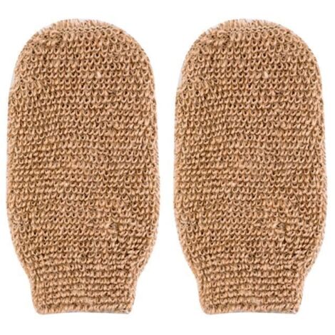 Gants de bain - Haute Qualité - Beige - Exfoliants - Réutilisables - Pour Salle de Bain (1/4)