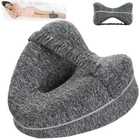 Oreiller orthopédique pour les jambes - Marque - Modèle - Mousse à mémoire de forme - Blanc - Asymétrique (1/4)