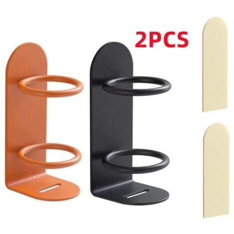 Porte-Brosse à Dents - Non spécifié - Mural - Fer forgé - Noir et orange - Gain de place (1/4)