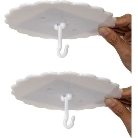 Lot de 2 crochets pour moustiquaire de plafond, crochets de plafond, crochets pour ciel de lit, faciles à installer et à utiliser (1/4)