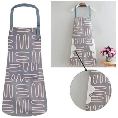 Tablier de cuisine - Marque - Modèle - Réglable - Imperméable - Avec poche (1/4)
