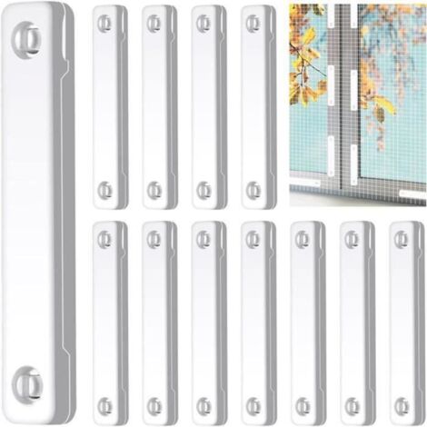 Aimants pour moustiquaire de fenêtre - Blanc - Lot de 12 - ABS durable - Forte adhérence - Installation facile (1/4)