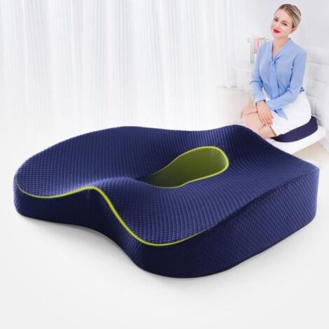 Coussin de siège Coussin de chaise en mousse à mémoire de forme Soulagement de la douleur au bas du dos Idéal pour le bureau à (1/4)