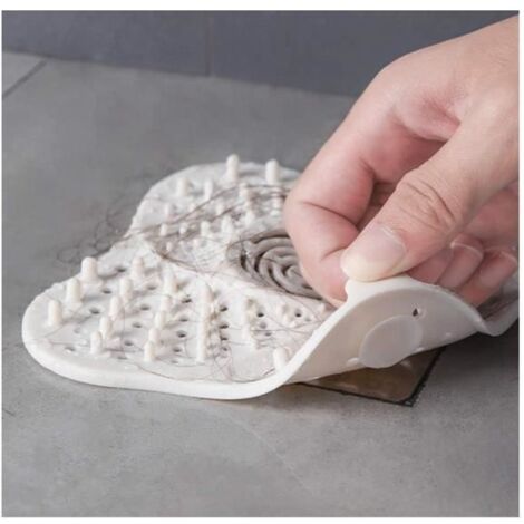 Attrape Cheveux Douche - Non spécifié - Modèle Non spécifié - Silicone TPR - Ventouses puissantes - 13x13 cm (1/4)