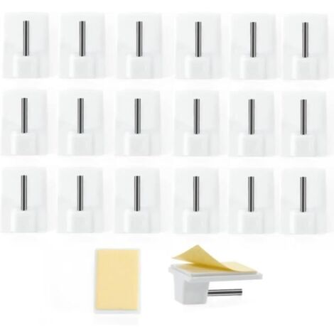 Crochet Rideau - Noname - 20 Pcs - Sans Perçage - Blanc - Intérieur (1/4)
