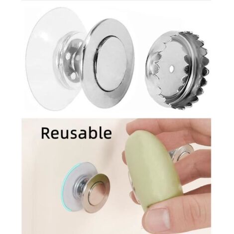 Porte-Savon - Aimanté - Acier Inoxydable - Argent - Installation Facile - Antirouille (1/4)