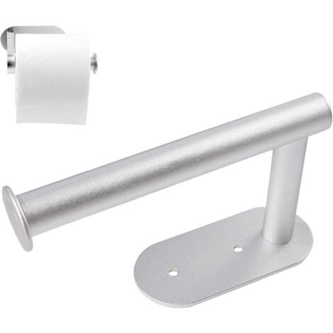 Porte Papier Toilette Mural - Inoxydable - Argenté - Aluminium Résistant - Design Moderne - Montage Facile (1/4)