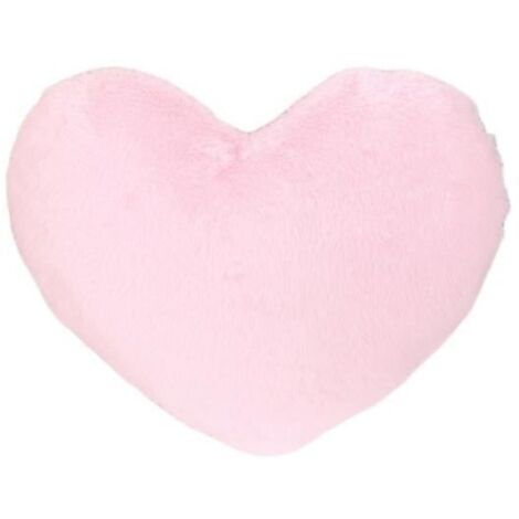 Coussin décoratif - Polyester - Cœur rose pivoine - 46 x 36 cm - Pour enfants - Intérieur (1/2)