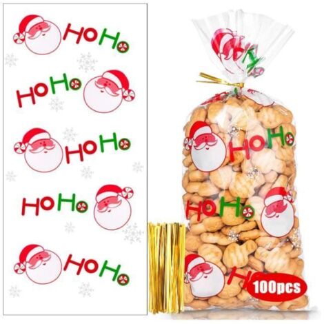 Sachets en Plastique - Non spécifié - Noël - 100 Pièces - Transparent - 27,5cm x 12,5cm (1/4)