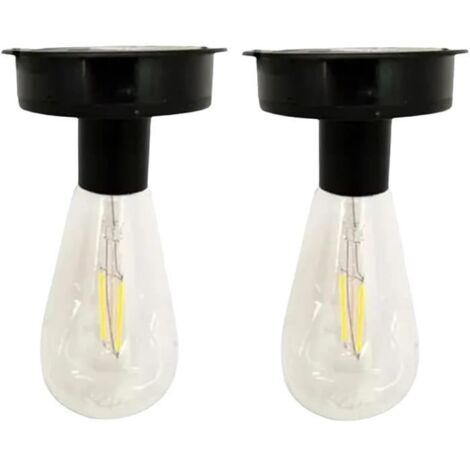 Ampoules LED de rechange - Panneau solaire de jardin - Lot de 2 - Imperméables - Économes en énergie (1/4)