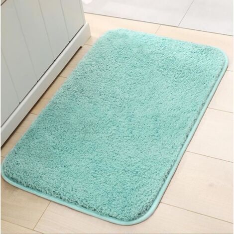 Tapis de sol épais à haute peluche tapis de sol simple cuisine toilettes tapis de porte salle de bain tapis antidérapant tapis (1/4)