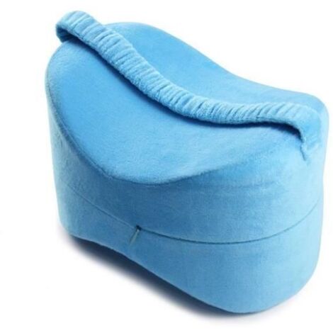Coussin de Jambe en Mousse de Mémoire Oreiller au Genoux Jambe Pour Soulager les Douleurs aux Jambes Bleu (1/4)