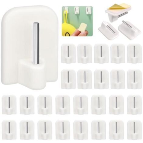 Crochets de Rideau - Noname - Lot de 30 - Blanc - Autocollants - Sans Percage (1/4)