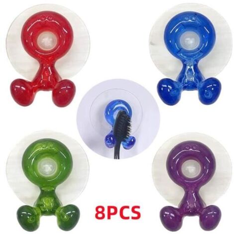 Porte-Brosse à Dents - Non spécifié - Mural - Ventouse - Matériaux PS/PVC - Couleurs variées (1/4)