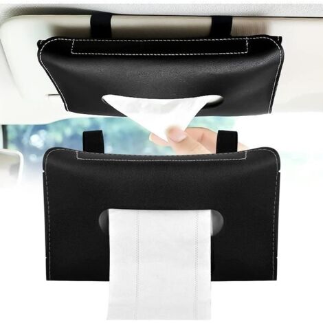 Porte-Mouchoirs - Non spécifié - Noir - Cuir PU - 235 mm x 130 mm - Pour voiture (1/4)