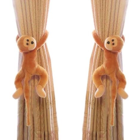 Embrasses à Rideaux,1 Paire de Crochets pour Embrasses de Rideaux Singe Rideau Clips Corde Porte-Accessoires pour Rideaux (1/4)