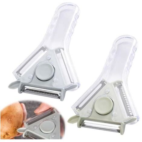 Éplucheur 3 en 1 - Chef - Vert/Bleu - Ergonomique - Acier inoxydable - Multifonctionnel (1/4)