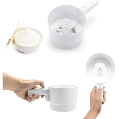 Tamis à farine électrique - Non spécifié - Portable - Blanc - PP + nylon - 235x145x110mm (1/4)