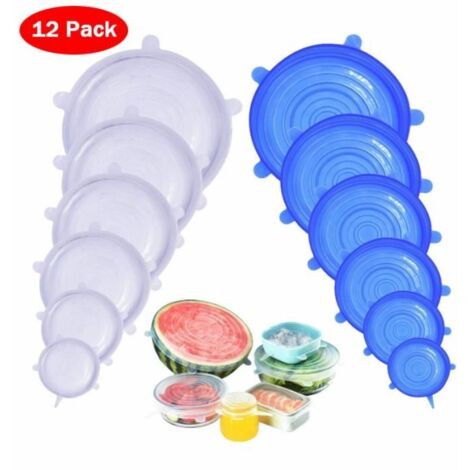 12 Pièces Couvercles en Silicone (1/4)