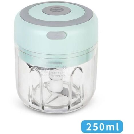 Hachoir manuel,Électrique ail Masher robuste Durable multifonction Mini broyeur Chopper maison USB charge - Type 250ml green (1/4)