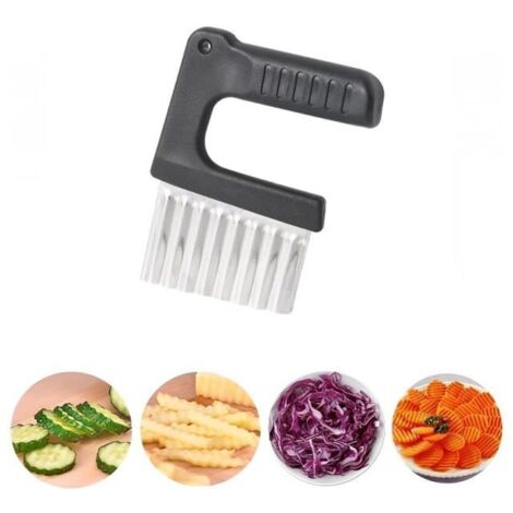 Couteau Ondulé - Non spécifié - Coupe Patate - Acier Inoxydable - Résistant à la Corrosion - 1 Pièce (1/4)