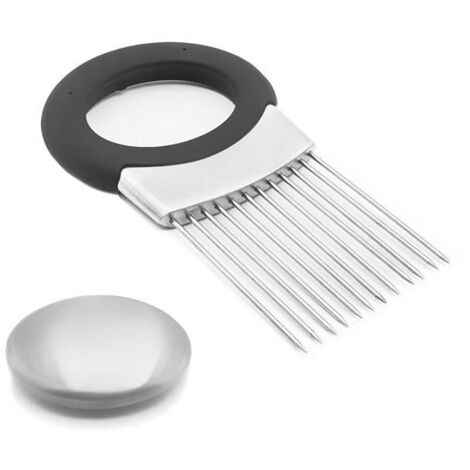 Hachoir Manuel - Premium - Acier Inoxydable - Déodorant Inclus - 2pcs - Couleur Argent et Noir (1/4)