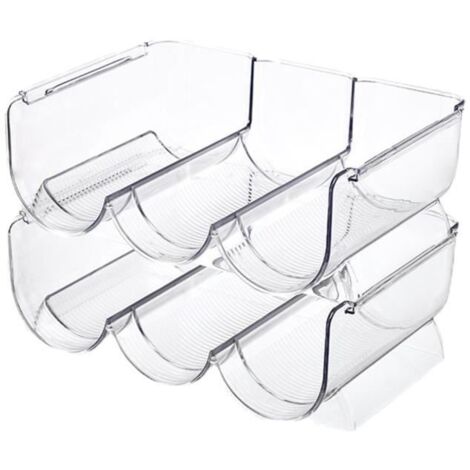 2 Pièces Étagère De Bouteille D'eau Organisateur Décoratif Moderne Organisation Rack Empilable Porte-Bouteille D'eau Support (1/4)