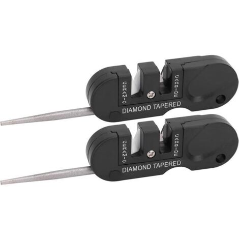 Aigu ur de couteaux, 2 pièces-ensemble 4 en 1 Glide Multitool aigu ur de couteaux outil d'affûtage multifonctionnel Portable[2221] (1/4)