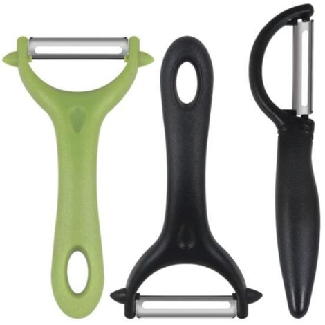 Éplucheur - Économe - Lot de 3 - Acier inoxydable - Ergonomique - Multifonctionnel (1/4)