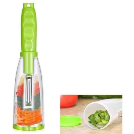 Éplucheur de légumes,déchiqueteuses de trancheuse de cuisine avec lames en acier inoxydable double face,éplucher facilement (1/4)