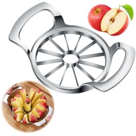 Coupe Pomme ,Version Évolutive avec 12 Lames, Découpe Pomme en Acier Inoxydable de Haute Qualité,Evideur Pomme à Trognons,wj (1/4)